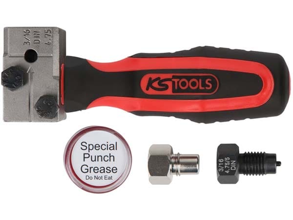 KS Tools 122.1215 FLAREFIXeco 4,75 mm universeel remleiding-felsapparaatset, 4-dlg : KS Tools